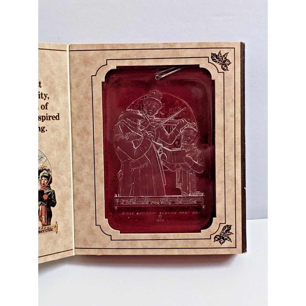 Vintage 1978 McDonald's Ornament Norman Rockwell Painting Dickens Christmas Trio